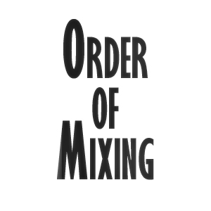 order of mixing
