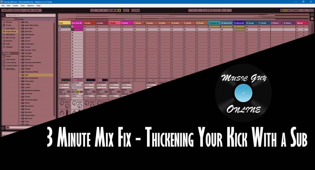 thickening a kick drum with a sub bass