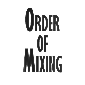 order of mixing